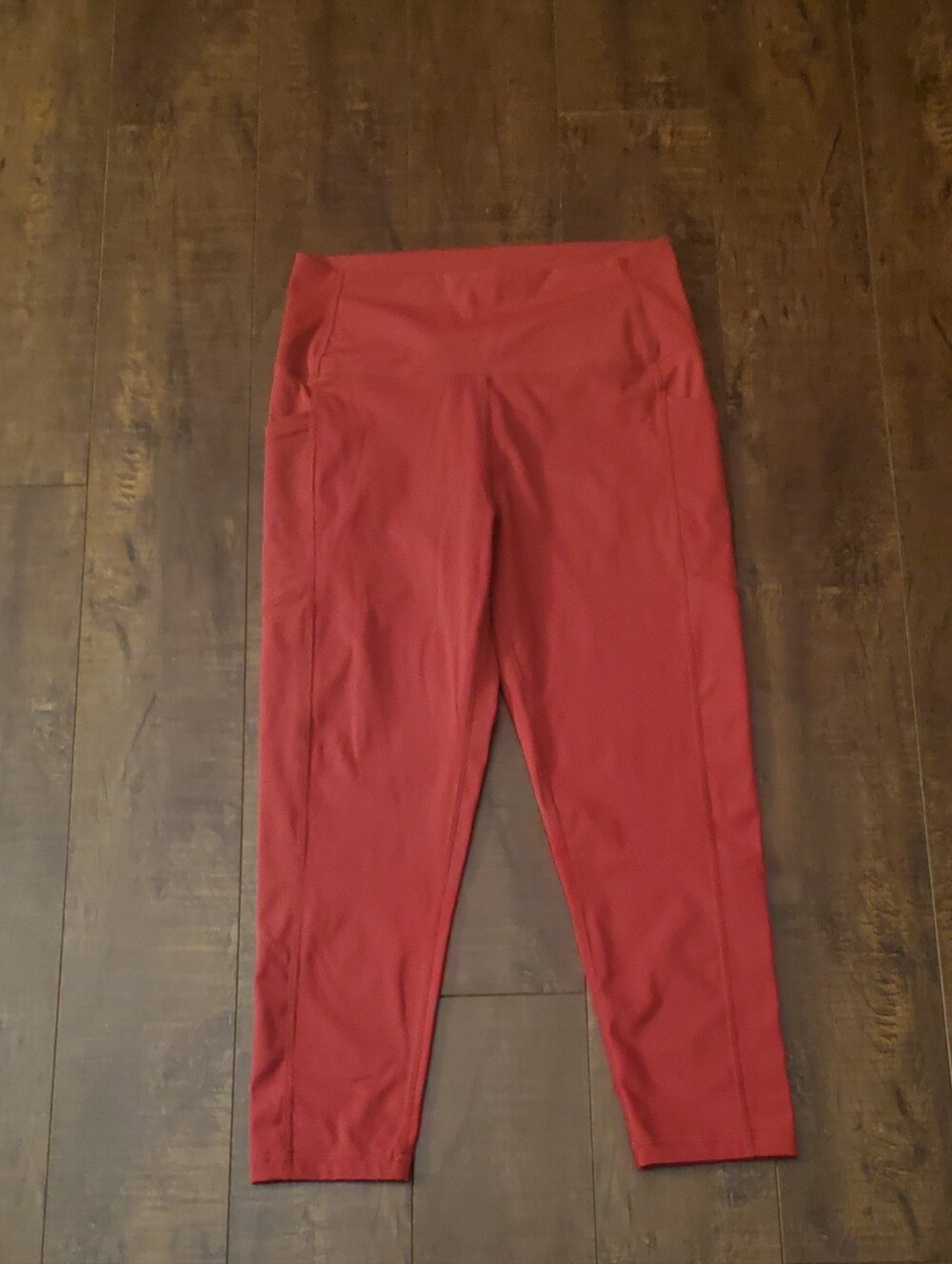 ZYIA Active Red High-Waist Performance Capris 20" Leggings EUC Size 6-8